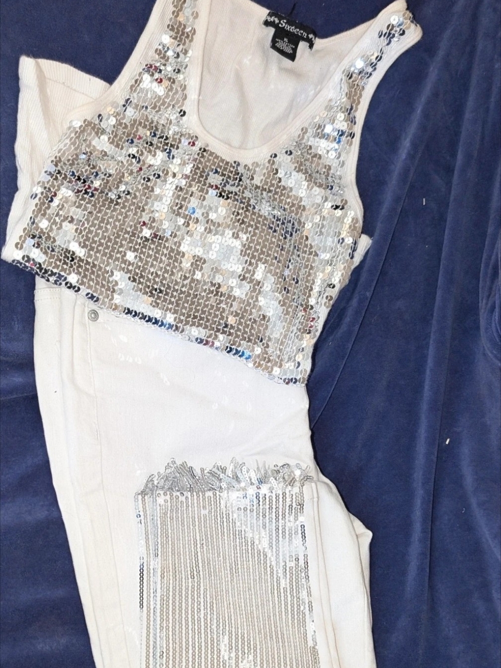 White Sequin SET